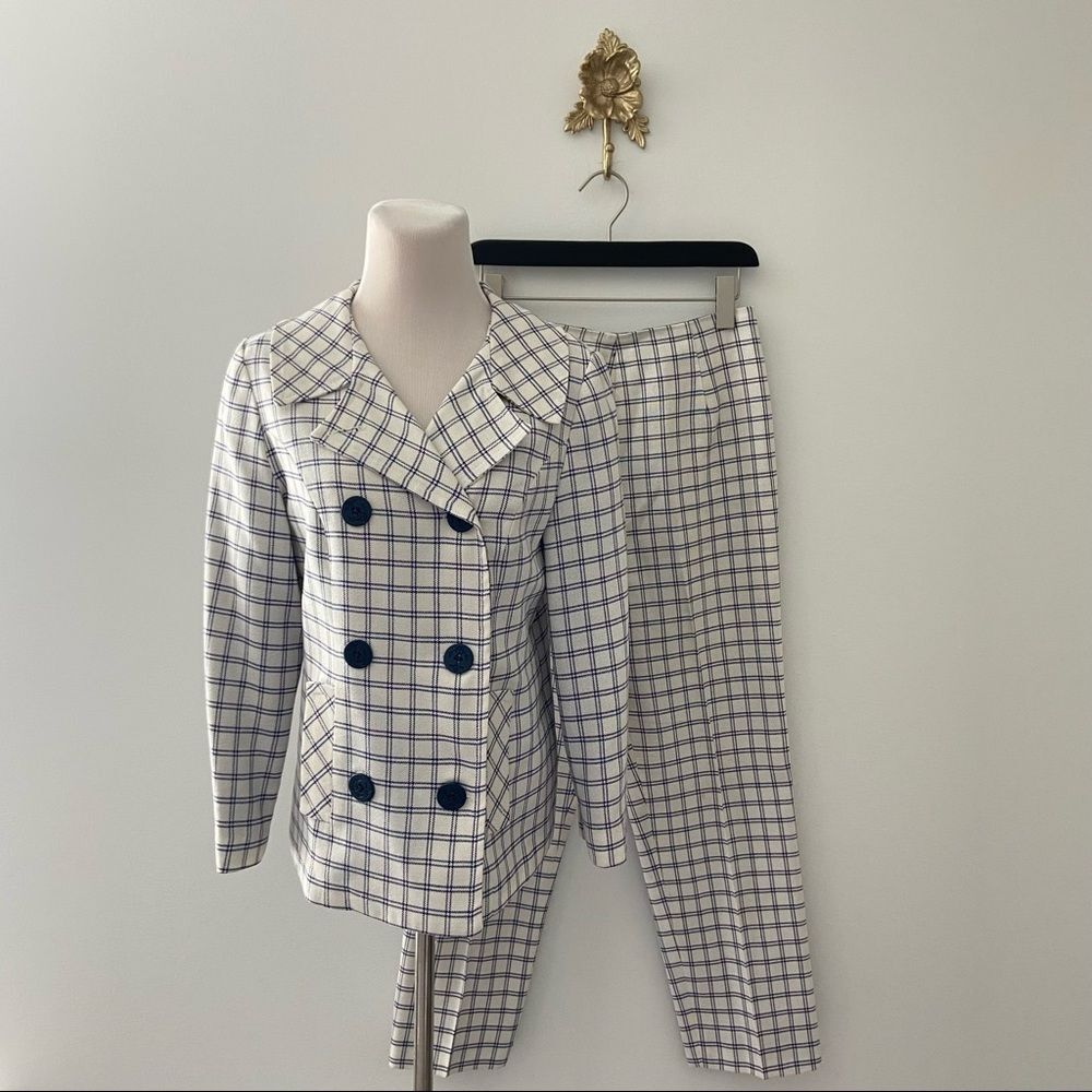 Vintage Sportster Plaid Check Jacket and Pants Suit